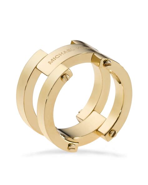 michael kors gold link stackable rings|Women's Rings .